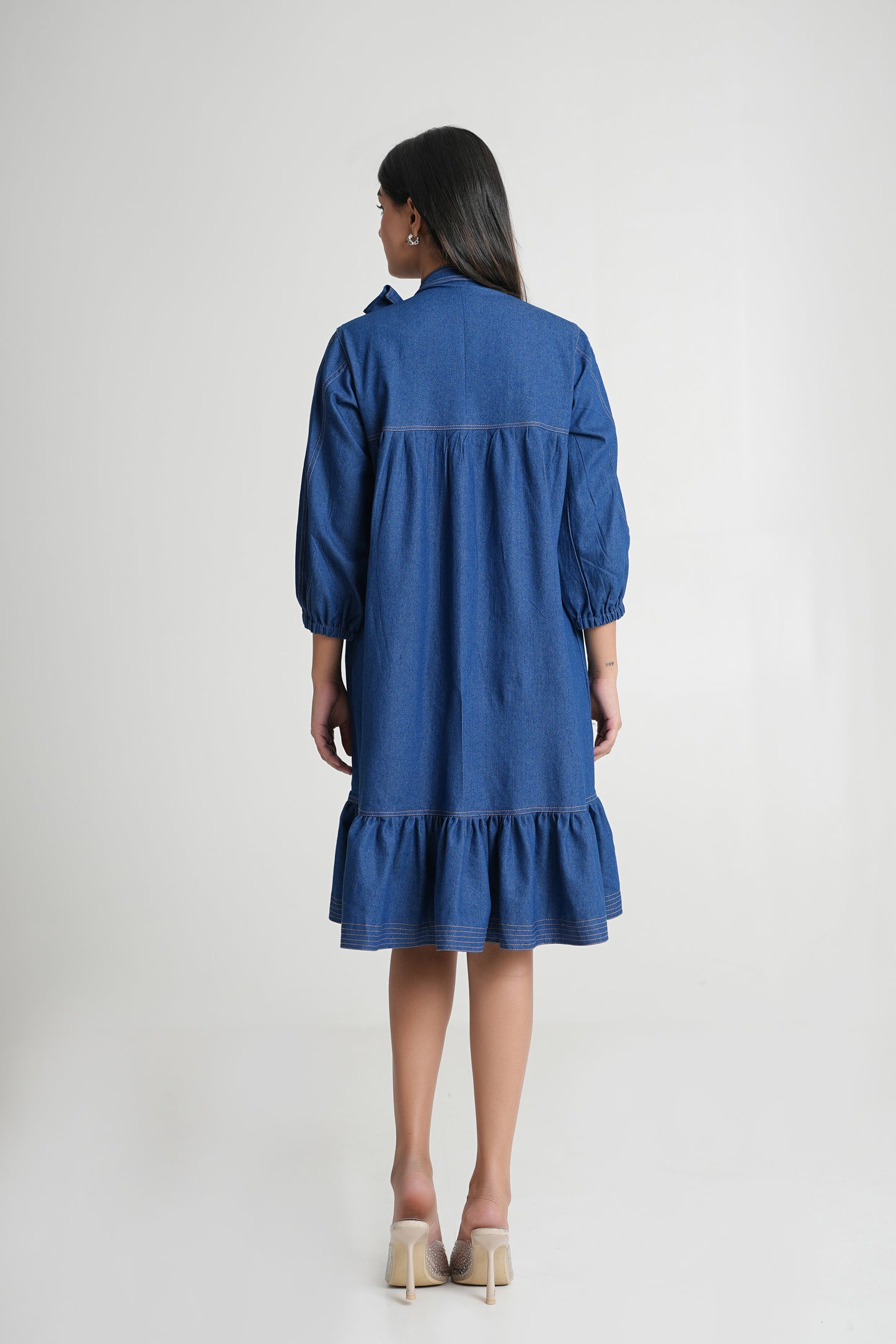 Denim Knee-Length Dress