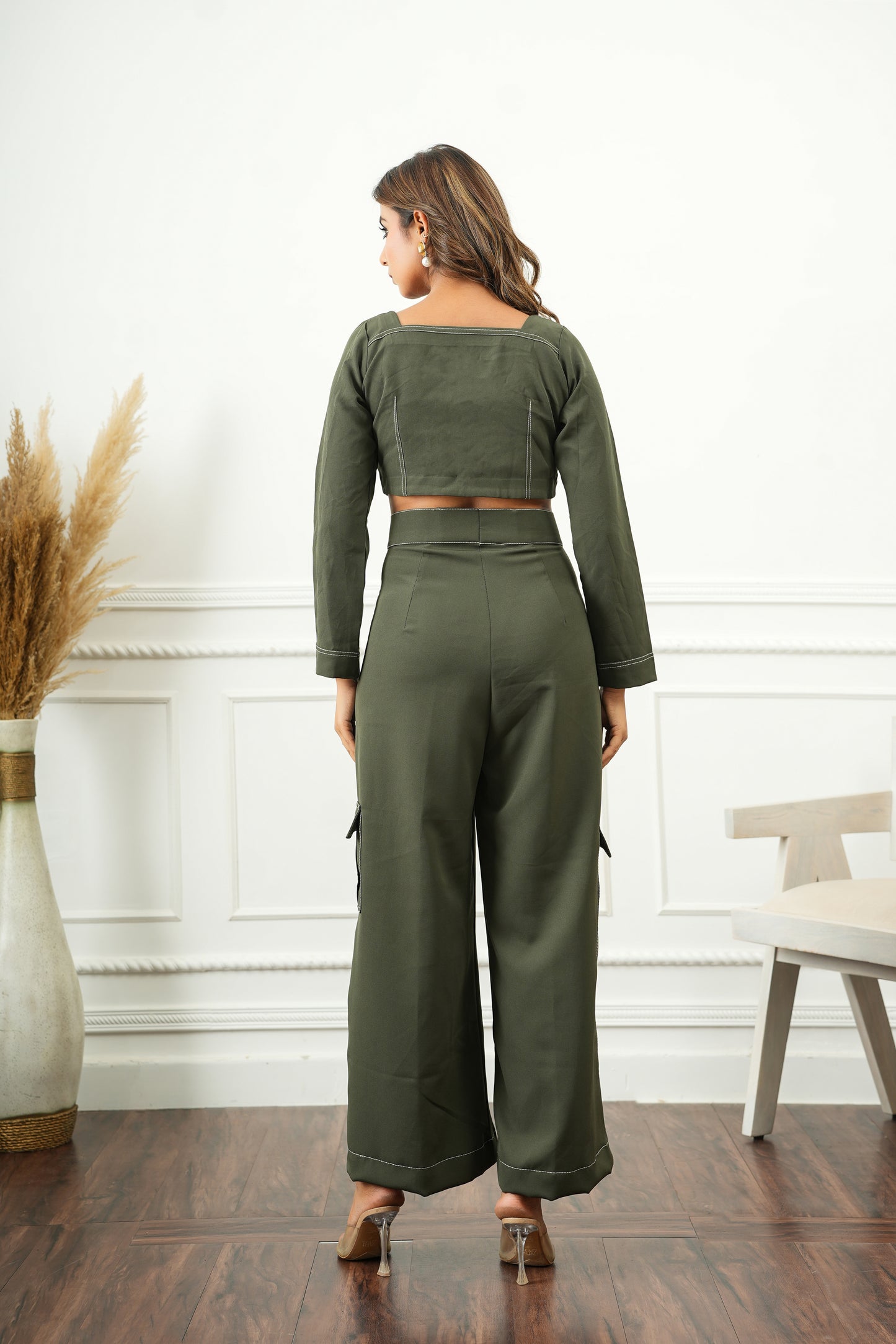 Olive Green Utility Co-Ord Set