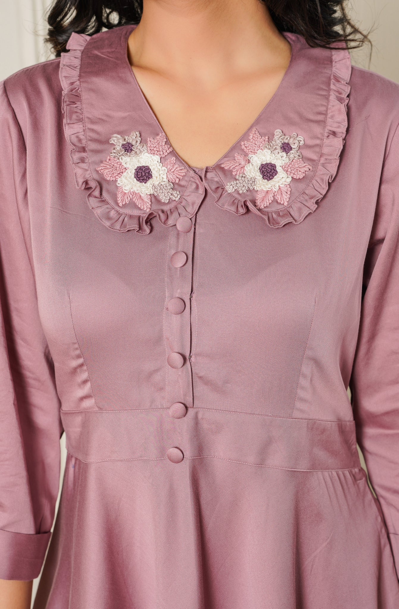 Dusty Rose Midi Dress