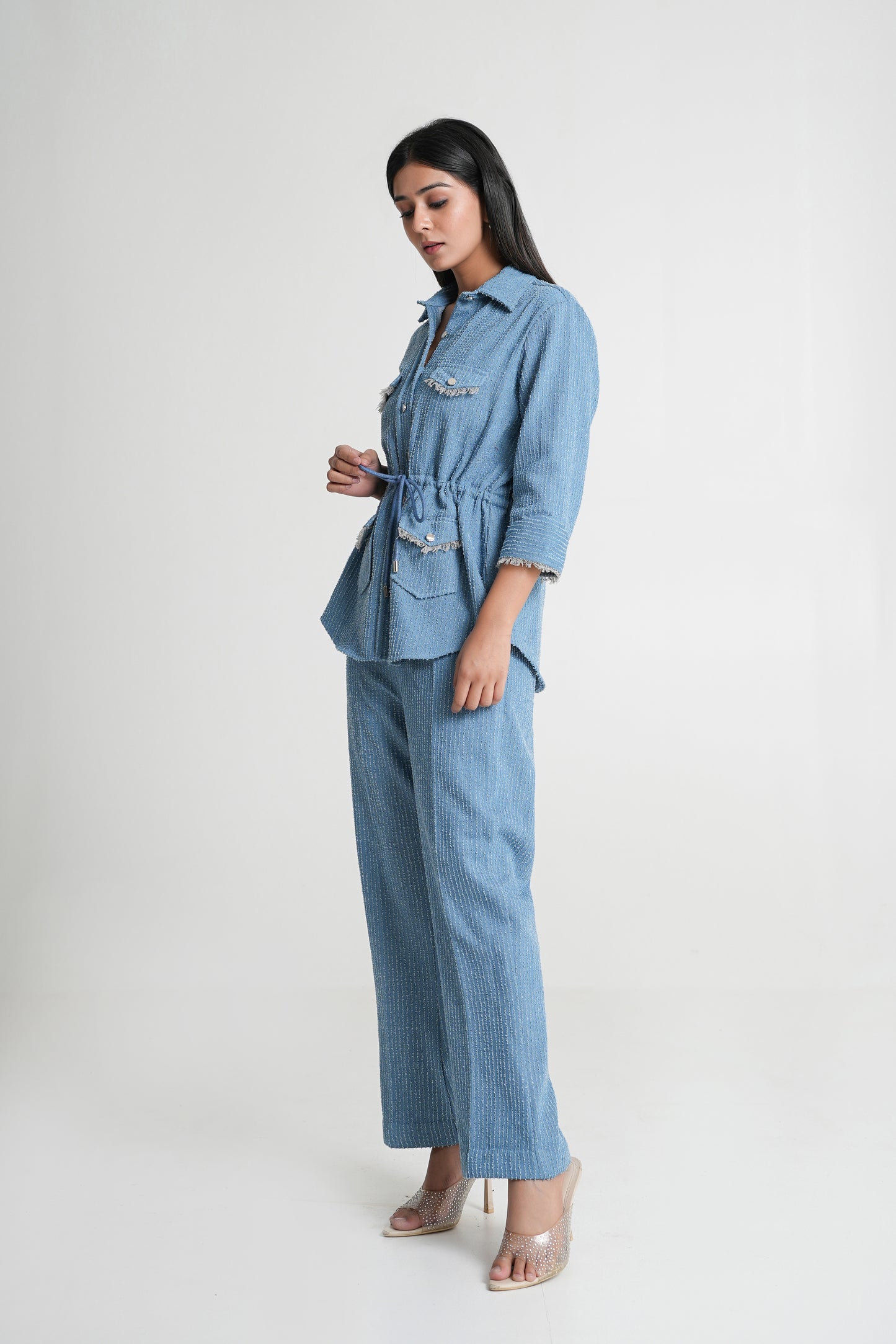 Textured Denim Co-ords Set