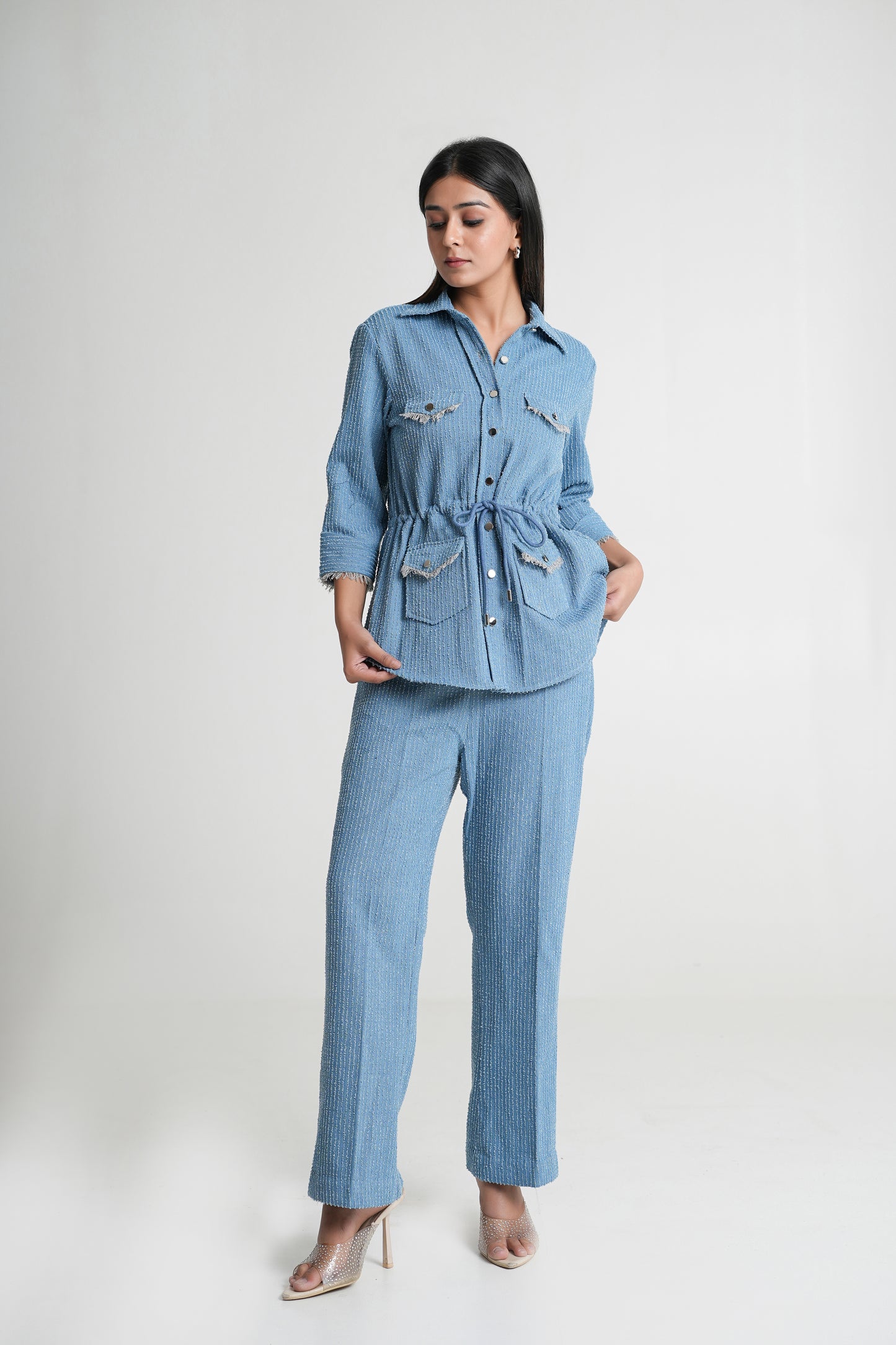 Textured Denim Co-ords Set