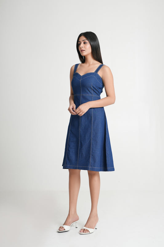 Classic Denim A-Line Dress