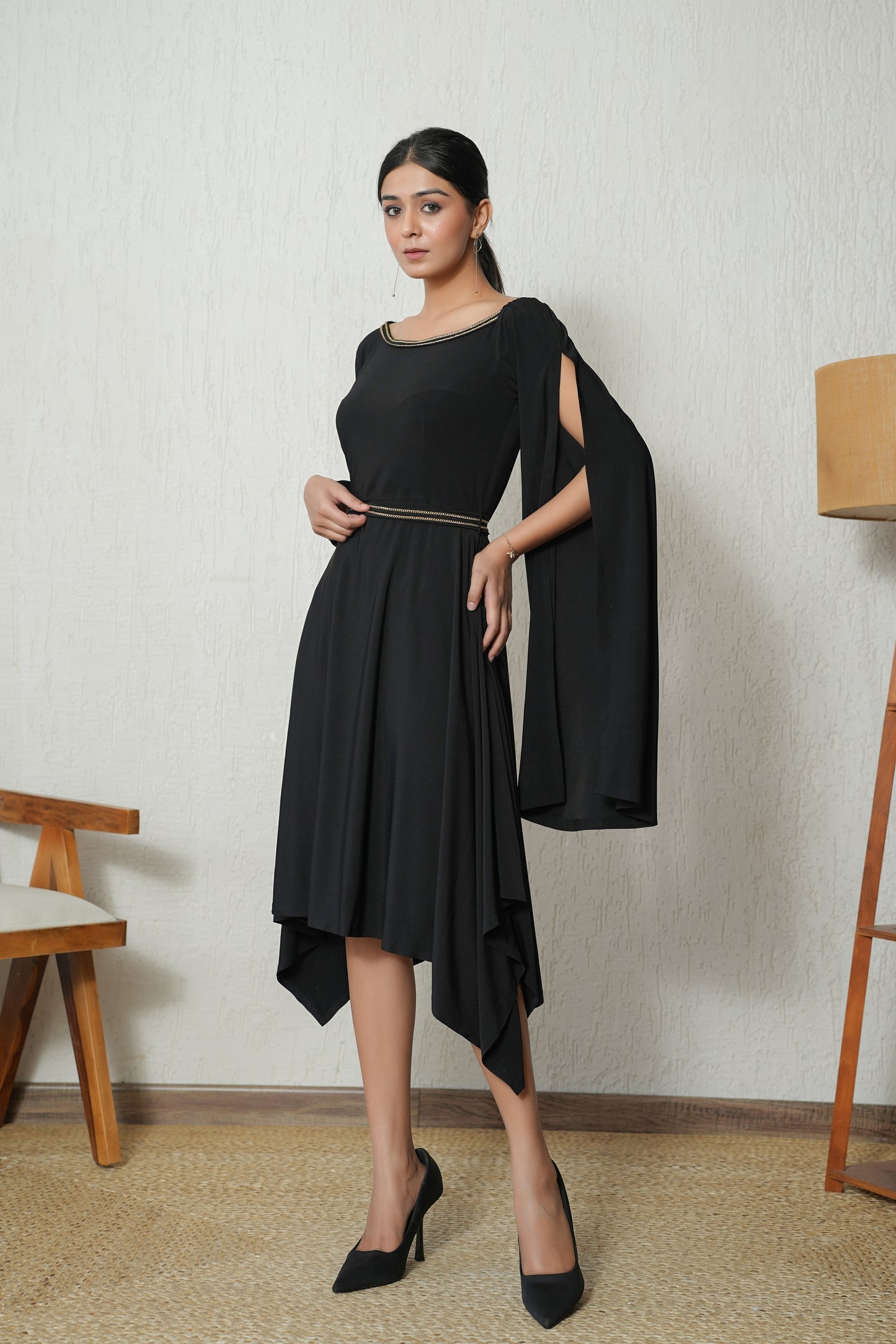 Asymmetric Black Dress