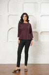 Chic Plum Peplum Top
