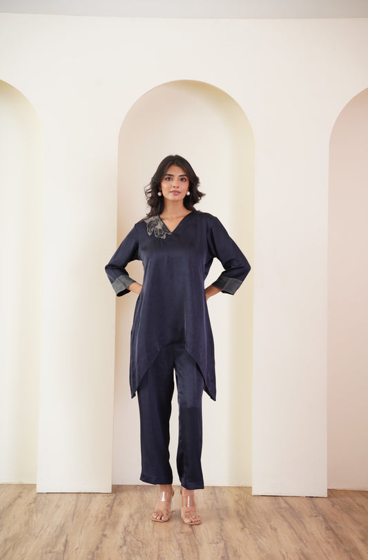 Midnight Navy Asymmetric Co-Ord Set