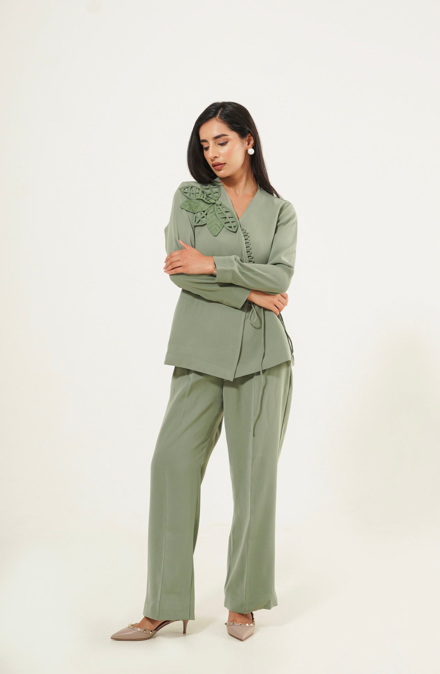 Sage Green Wrap Co-ord Set