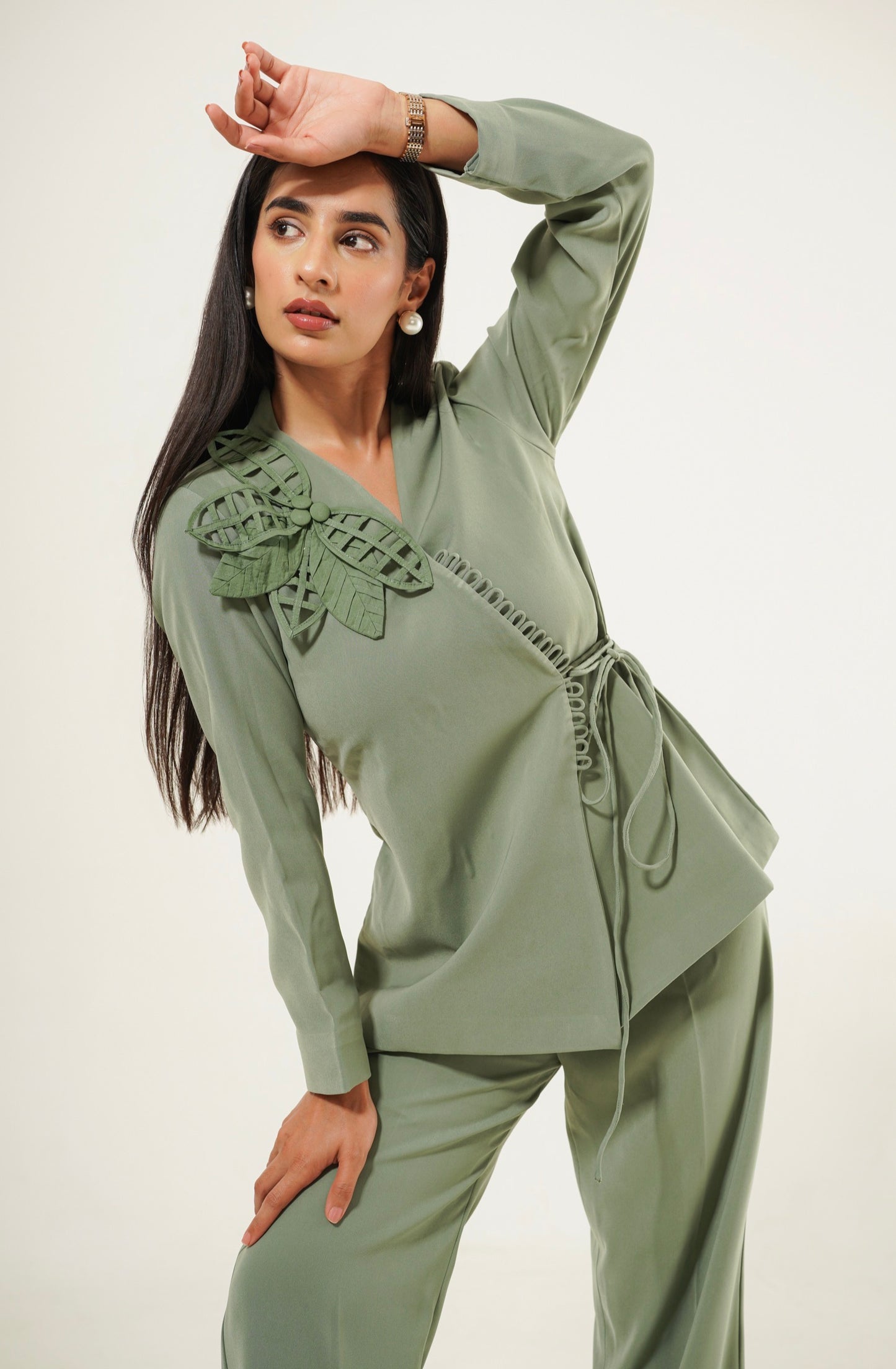 Sage Green Wrap Co-ord Set