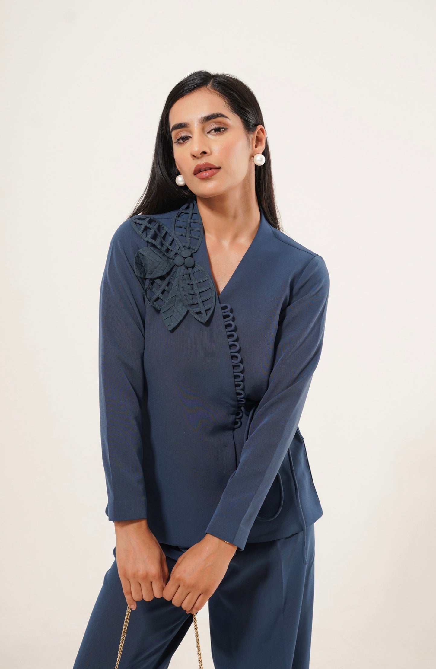 Blue loop Detail Co-ord Set
