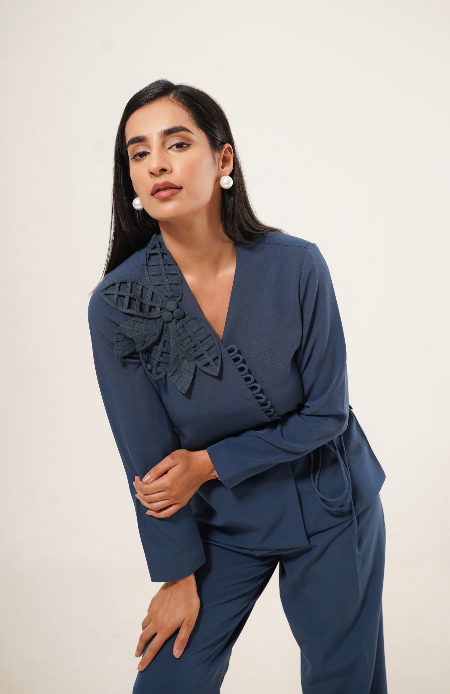 Blue loop Detail Co-ord Set