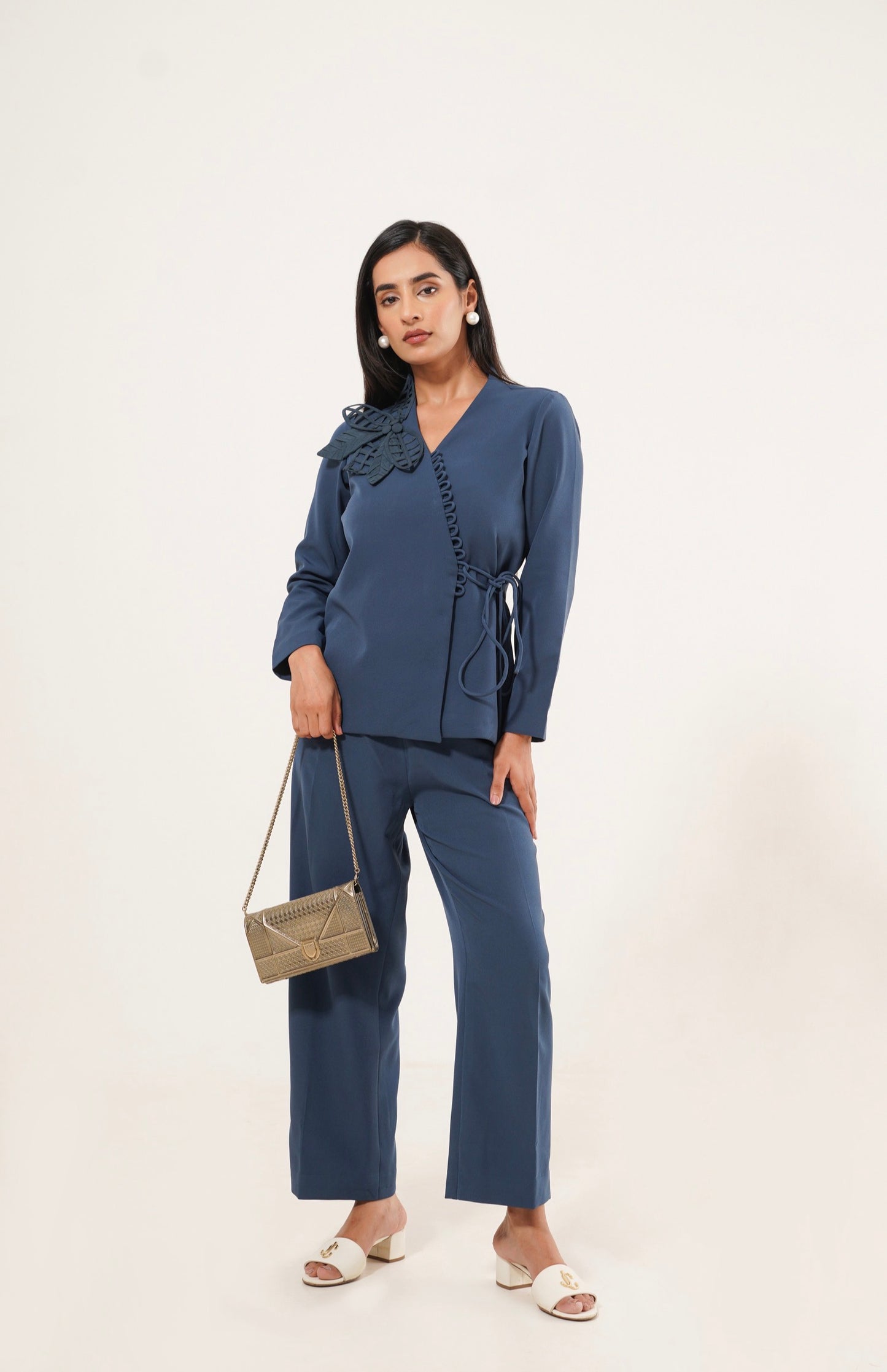 Blue loop Detail Co-ord Set